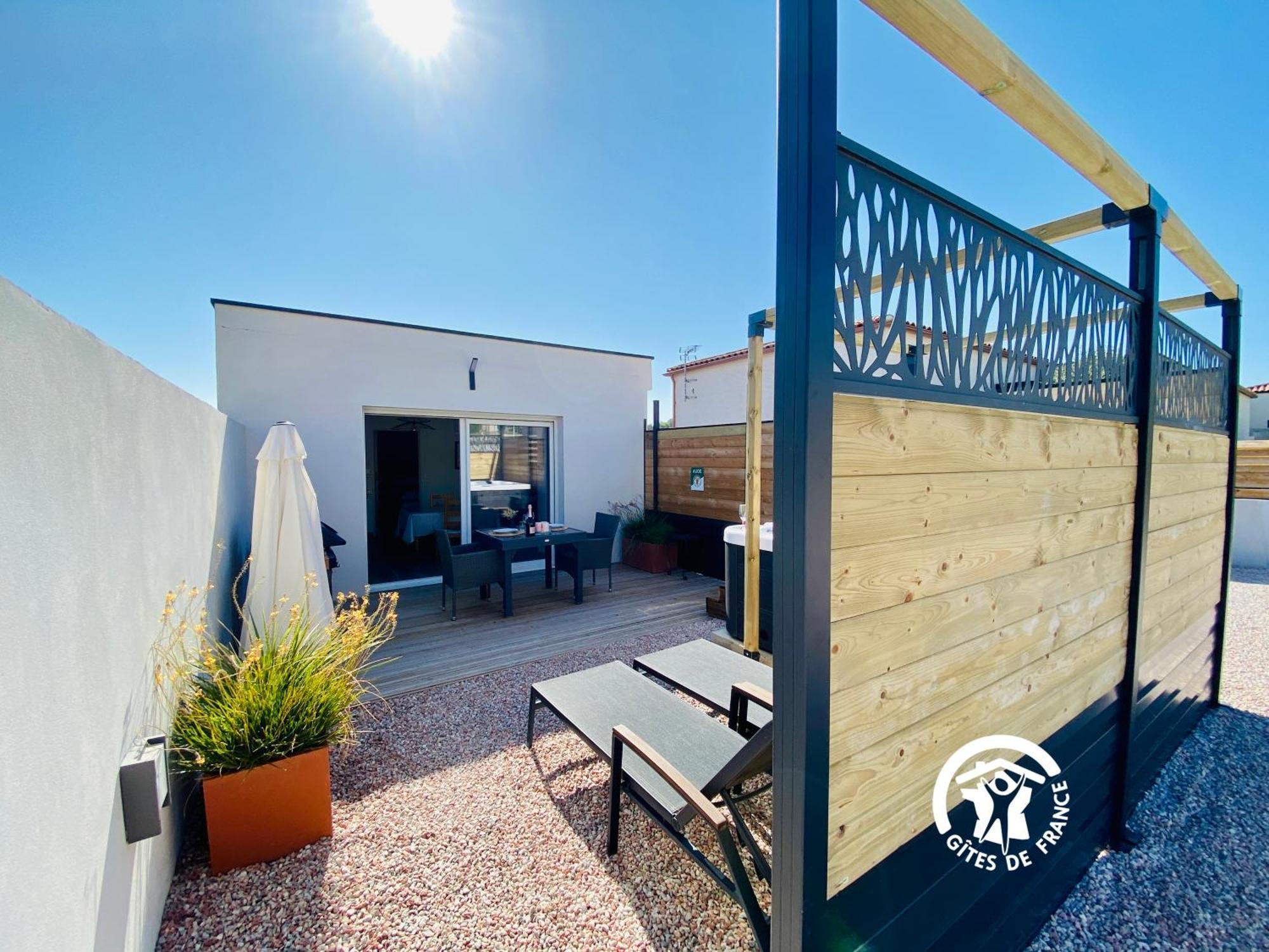 Gite & Spa Le Villemachois - 4 Etoiles - Jacuzzi Couvert - Calme Et Independant - Clim - Parking - 5 Min Carcassonne Villemoustaussou Bagian luar foto
